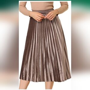 Velvet pleated skirt